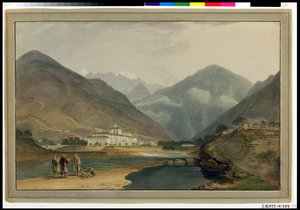 La antigua capital de invierno de Bután en Punakha Dzong, 1783